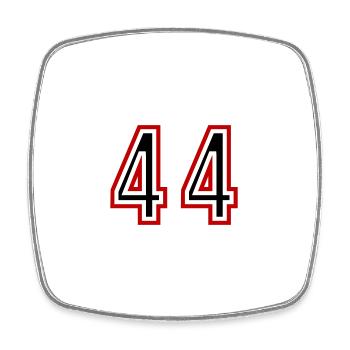 Maillot 44 Années - Magnet carré - blanc - Devant