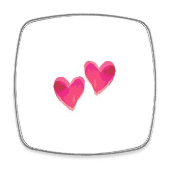Herzen Love Verliebt Valentinstag - Viereckiger Kühlschrankmagnet - Weiß - Vorne