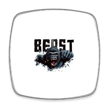 Gorilla Beast - Viereckiger Kühlschrankmagnet - Weiß - Vorne