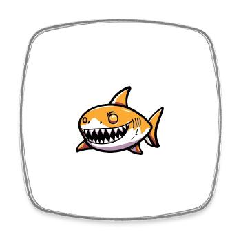 Shark Halloween Animal - Square fridge magnet - white - Front