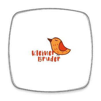 Kleiner Bruder - Viereckiger Kühlschrankmagnet - Weiß - Vorne