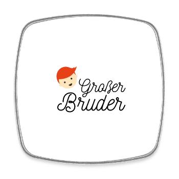 Großer Bruder - Viereckiger Kühlschrankmagnet - Weiß - Vorne