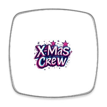 Weihnachten X-Mas Crew Christmas - Viereckiger Kühlschrankmagnet - Weiß - Vorne