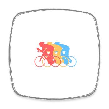Fahrrad - Viereckiger Kühlschrankmagnet - Weiß - Vorne