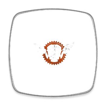 Fahrrad - Viereckiger Kühlschrankmagnet - Weiß - Vorne