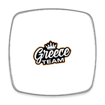 Greece Team - Viereckiger Kühlschrankmagnet - Weiß - Vorne