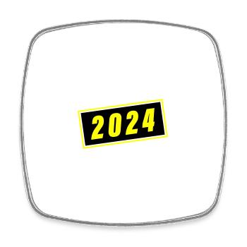 Année 2024 - Magnet carré - blanc - Devant