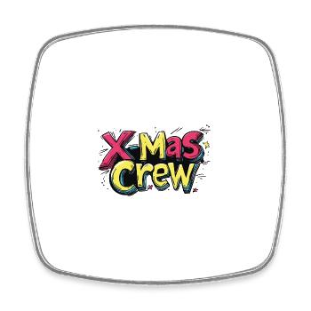 Weihnachten X-Mas Crew Christmas - Viereckiger Kühlschrankmagnet - Weiß - Vorne
