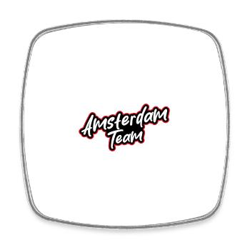 Amsterdam Team - Square fridge magnet - white - Front