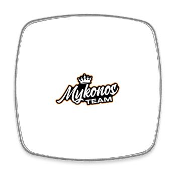 Mykonos Team - Viereckiger Kühlschrankmagnet - Weiß - Vorne