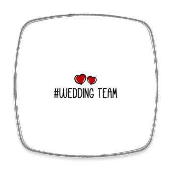 Wedding Team Heart - Square fridge magnet - white - Front