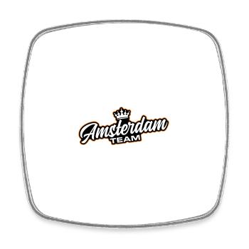 Amsterdam Team - Square fridge magnet - white - Front