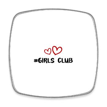 Girls Club Heart - Square fridge magnet - white - Front
