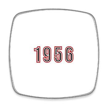 1956 Year Number - Square fridge magnet - white - Front
