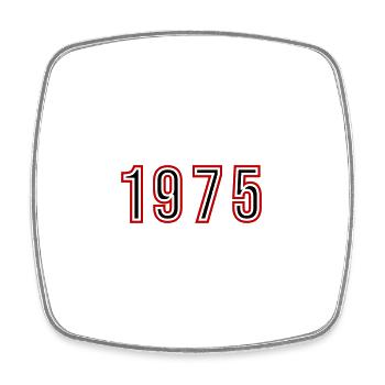 1975 Year Number - Square fridge magnet - white - Front