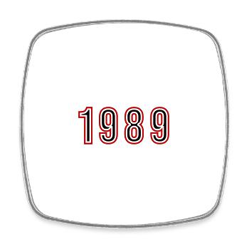 1989 Numéro de l’année - Magnet carré - blanc - Devant