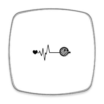 Darts Sport Pulse Love - Square fridge magnet - white - Front