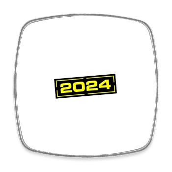 Anniversaire de l’année 2024 - Magnet carré - blanc - Devant