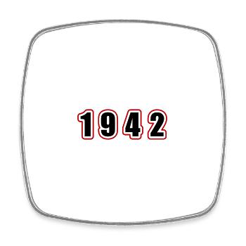1942 Jahr Geburtstag - Viereckiger Kühlschrankmagnet - Weiß - Vorne
