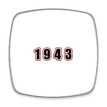 1943 Jahr Geburtstag - Viereckiger Kühlschrankmagnet - Weiß - Vorne