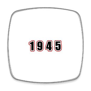 1945 Année Anniversaire - Magnet carré - blanc - Devant