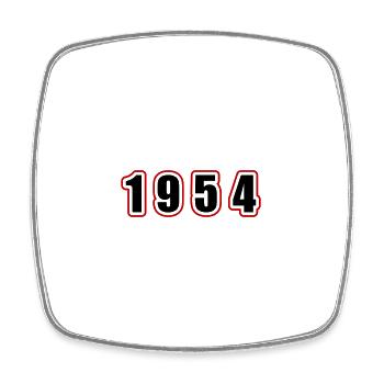 1954 year Birthday - Square fridge magnet - white - Front