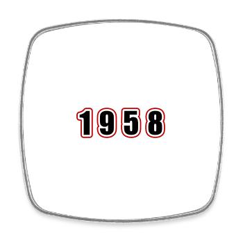 1958 Year Birthday - Square fridge magnet - white - Front