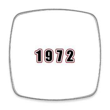 1972 Jahr Geburtstag - Viereckiger Kühlschrankmagnet - Weiß - Vorne
