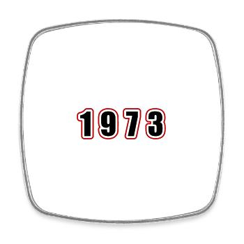 1973 Jahr Geburtstag - Viereckiger Kühlschrankmagnet - Weiß - Vorne