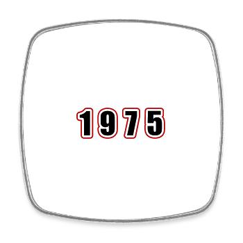 1975 Jahr Geburtstag - Viereckiger Kühlschrankmagnet - Weiß - Vorne