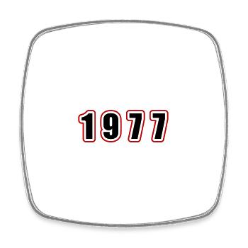 1977 Jahr Geburtstag - Viereckiger Kühlschrankmagnet - Weiß - Vorne