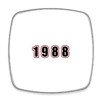 1988 Année Anniversaire - Magnet carré - blanc - Devant