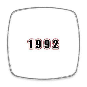 1992 Year Birthday - Square fridge magnet - white - Front