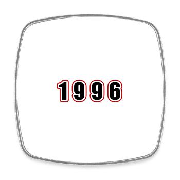 1996 Year Birthday - Square fridge magnet - white - Front