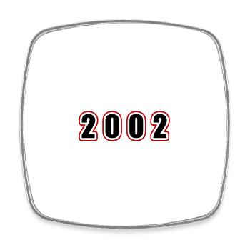 2002 Année Anniversaire - Magnet carré - blanc - Devant
