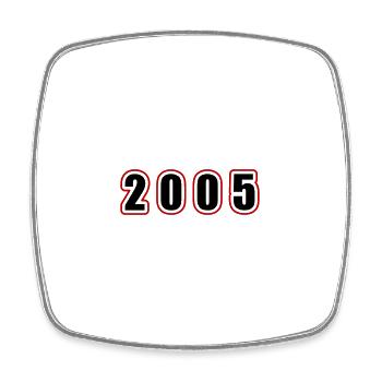 2005 Year Anniversary - Square fridge magnet - white - Front