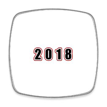 2018 Year Birthday - Square fridge magnet - white - Front