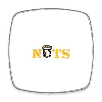 AVM Bastogne NUTS Battle Bulge Battered Bastards - Square fridge magnet - white - Front