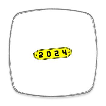 Symbole 2024 - Magnet carré - blanc - Devant