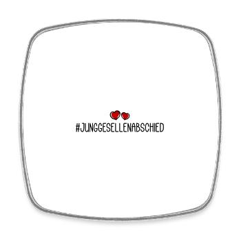 Enterrement de vie de garçon coeur - Magnet carré - blanc - Devant