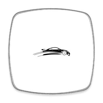 Car Tuning Sports Car Icon - Square fridge magnet - white - Front