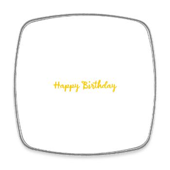 HAPPY BIRTHDAY. HAPPY BIRTHDAY. ANNIVERSARY. - Square fridge magnet - white - Front