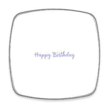 HAPPY BIRTHDAY. HAPPY BIRTHDAY. ANNIVERSARY. - Square fridge magnet - white - Front