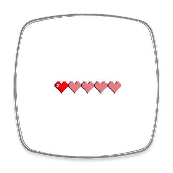 Low Health - Square fridge magnet - white - Front