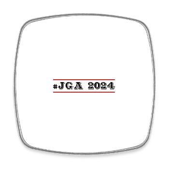 Year 2024 - Square fridge magnet - white - Front