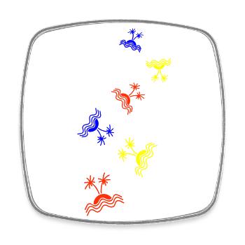 palme insel symbol - Viereckiger Kühlschrankmagnet - Weiß - Vorne