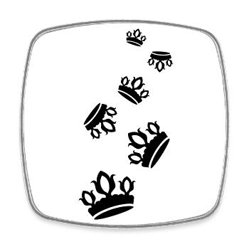 Crown Silhouette - Square fridge magnet - white - Front