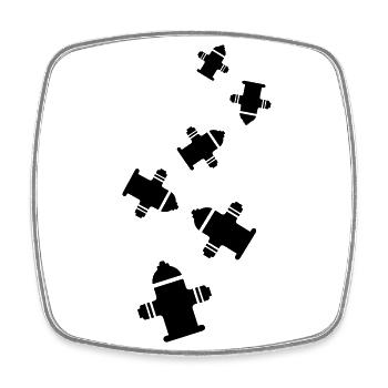 Hydrant Icon - Square fridge magnet - white - Front