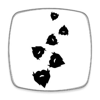 Bart symbol - Viereckiger Kühlschrankmagnet - Weiß - Vorne