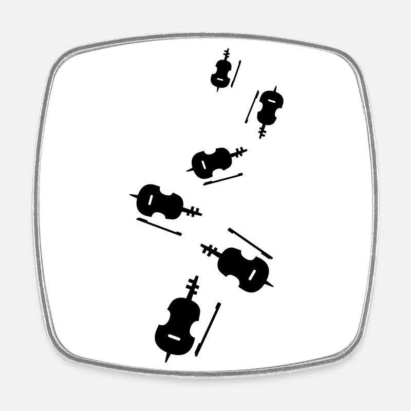 Violin Instrument - Square fridge magnet - white